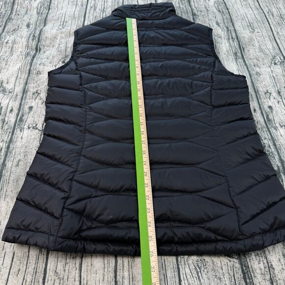 Eddie Bauer Vest Womens Size TL Black Puffer Down Packable Full Zip Up - Picture 7 of 8